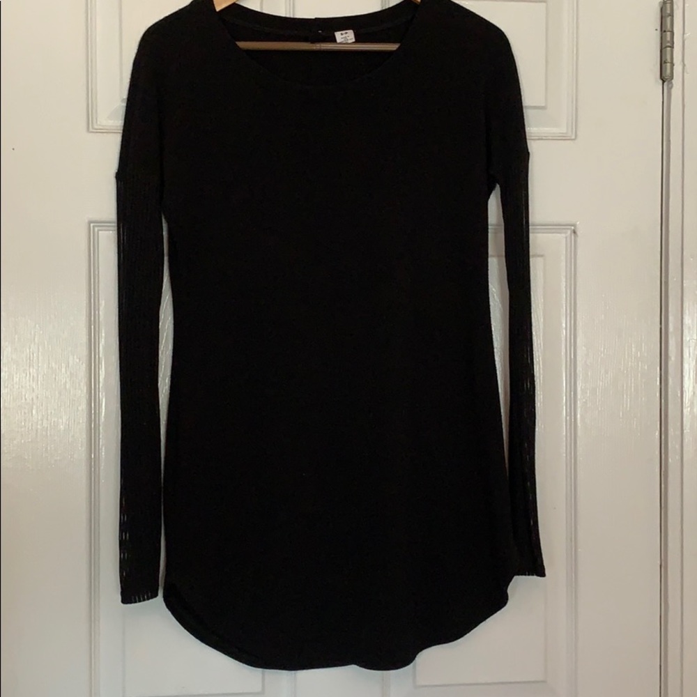 BDG Black Dress with detailed sleeves
